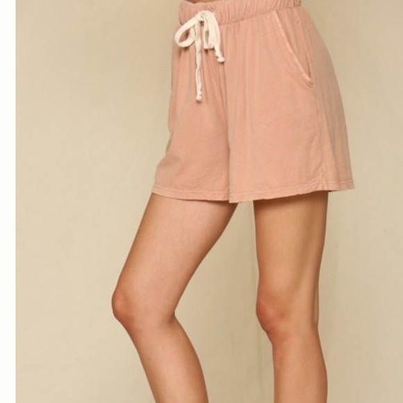 NWT Dusty Salmon Knit Jersey shorts by together - Picture 3 of 3